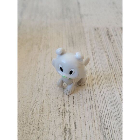 Mini gray Happy Dog Green Collar pet dog accessory toy figure - Picture 1 of 4